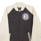 ADIDAS X NBA Brooklyn Nets Mens Track Jacket Beige Colourblock M