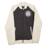 ADIDAS X NBA Brooklyn Nets Mens Track Jacket Beige Colourblock M