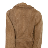 Belted Womens Jacket Brown Leather XS