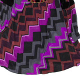 CLARA COUTURE Womens Printed Blouse Black Long Sleeve Crazy Pattern L