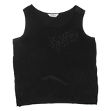 RED ROSE Womens Vest Black Sleeveless XL