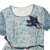 BONAVITO Womens Blouse Top Green Floral S