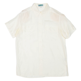 DEVILLE Womens Shirt Beige Collared M