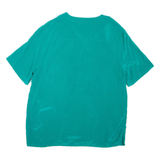 COLLECTION Womens Top Green V-Neck UK 14