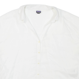 PATAGONIA Womens Shirt White V-Neck S