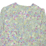 MODIANA Womens Printed Blouse Green V-Neck Long Sleeve Floral UK 20