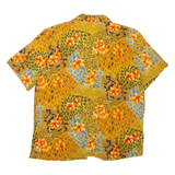 IMPRESSIONS Womens Printed Shirt Orange Collared Floral S