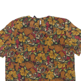 NOTATIONS Womens Printed Top Brown Floral M