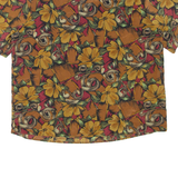 NOTATIONS Womens Printed Top Brown Floral M