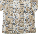 NOTATIONS Womens Printed Top Brown V-Neck Floral M