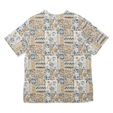 NOTATIONS Womens Printed Top Brown V-Neck Floral M