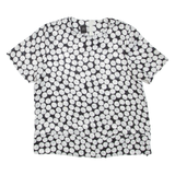Womens Printed Top White Spotted L