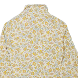 Womens Printed Shirt Beige Collared Long Sleeve Floral S