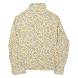 Womens Printed Shirt Beige Collared Long Sleeve Floral S