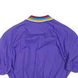 Womens Cropped Top Purple Collared M