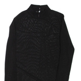 Womens Top Black High Neck Long Sleeve S