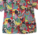 TRU BLOUSE Womens Printed Top Red Crazy Pattern L