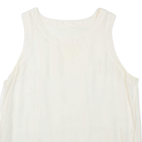 Womens Vest Cream Sleeveless L