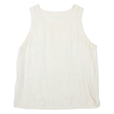 Womens Vest Cream Sleeveless L
