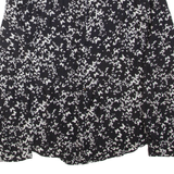 MASSIMO DUTTI Butterfly Womens Printed Blouse Black Long Sleeve S