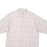 NAF Womens Printed Shirt Pink Collared Floral M