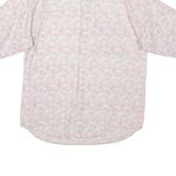 NAF Womens Printed Shirt Pink Collared Floral M
