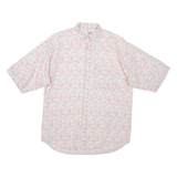 NAF Womens Printed Shirt Pink Collared Floral M