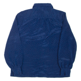 CALLORE Womens Printed Shirt Blue Collared Long Sleeve M