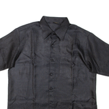 SERRANO Womens Printed Shirt Black Collared L