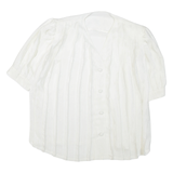 Womens Printed Blouse White L