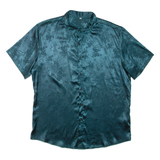 Womens Printed Shirt Green Collared L