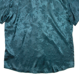 Womens Printed Shirt Green Collared L