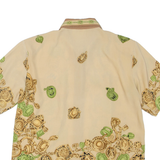 DAE HO Womens Printed Shirt Brown Collared Crazy Pattern L