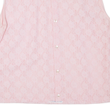 Lace Womens Top Pink Sleeveless L