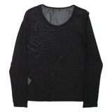 BREAL Sheer Womens Top Black Long Sleeve L