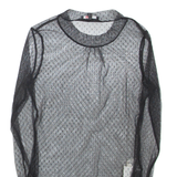 MORGAN Sheer Womens Top Black Long Sleeve M