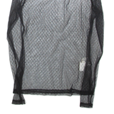 MORGAN Sheer Womens Top Black Long Sleeve M