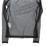 MORGAN Sheer Womens Top Black Long Sleeve M