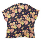 MARKWALD Sheer Womens Printed Top Black Crazy Pattern XL