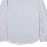 CALVIN KLEIN Slim Fit Mens Shirt White Geometric Long Sleeve L