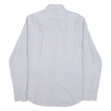 CALVIN KLEIN Slim Fit Mens Shirt White Geometric Long Sleeve L