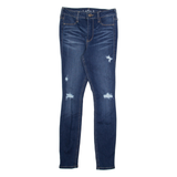HOLLISTER Womens Jeans Blue Slim Skinny Stone Wash W25 L26
