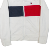 TOMMY HILFIGER Petite Womens Fleece Jacket White S