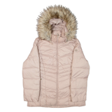 CALVIN KLEIN Womens Puffer Jacket Pink Hooded L