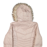 CALVIN KLEIN Womens Puffer Jacket Pink Hooded L