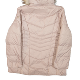 CALVIN KLEIN Womens Puffer Jacket Pink Hooded L