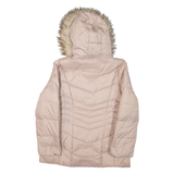CALVIN KLEIN Womens Puffer Jacket Pink Hooded L