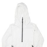 ADIDAS Womens Anorak Jacket White Hooded L