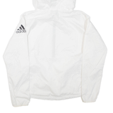 ADIDAS Womens Anorak Jacket White Hooded L