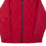 TOMMY HILFIGER Mens Quilted Jacket Red Nylon L